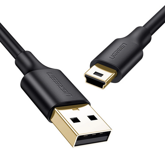 Kabel do przesyłu danych i ładowania USB-A - miniUSB UGREEN US132, 3m, Czarny