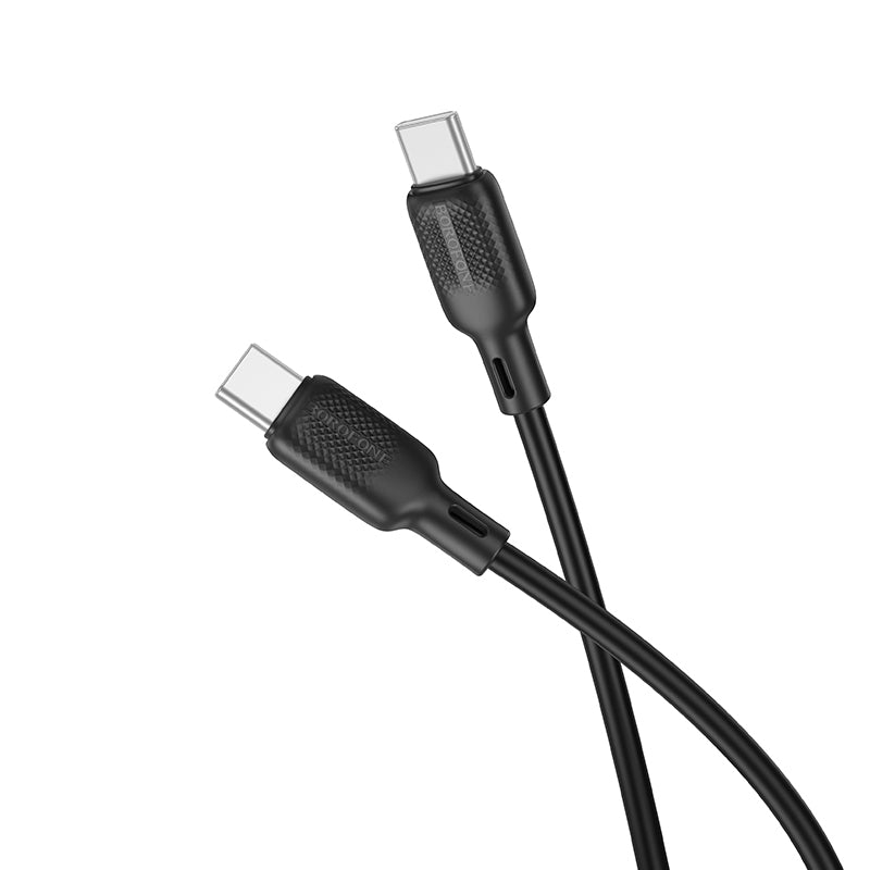 Kabel do przesyłu danych i ładowania USB-C - USB-C Borofone BX113 Lenny, 60W, 1m, Czarny