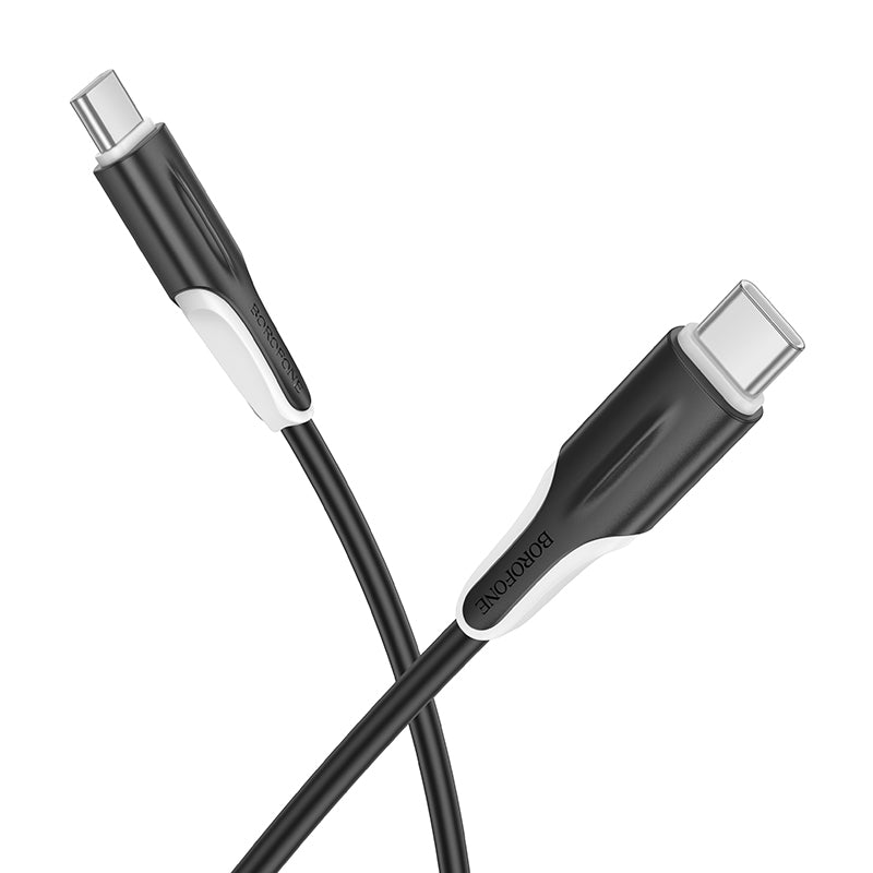Kabel do przesyłu danych i ładowania USB-C - USB-C Borofone BX119 New, 60W, 1m, Czarny