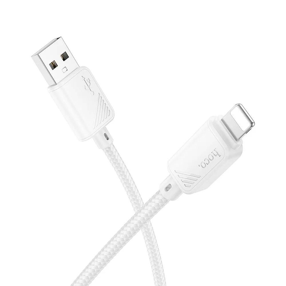 USB-A to Lightning Data and Charging Cable HOCO X113, 18W, 1m, White