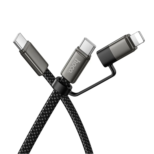 Kabel do danych i ładowania USB-C - Lightning / USB-C HOCO X125, 60W, 1m, Czarny