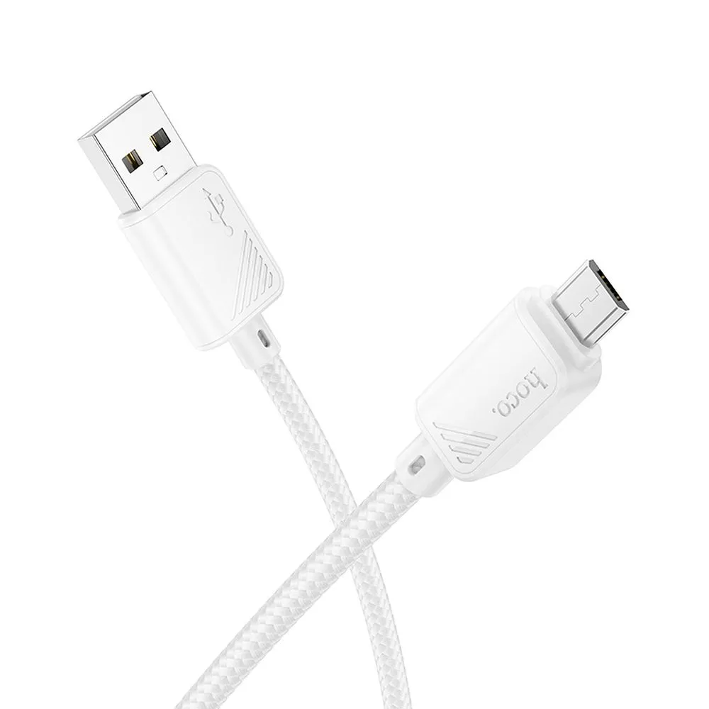 Kabel do przesyłu danych i ładowania USB-A - microUSB HOCO X113, 18W, 1m, biały