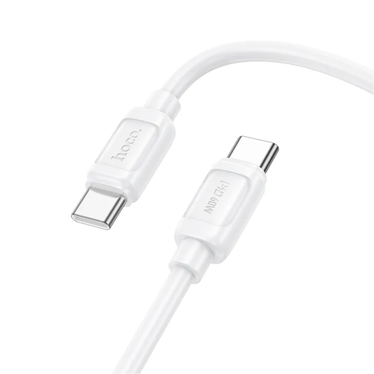 Kabel do przesyłu danych i ładowania USB-C - USB-C HOCO X115, 240W, 1m, biały