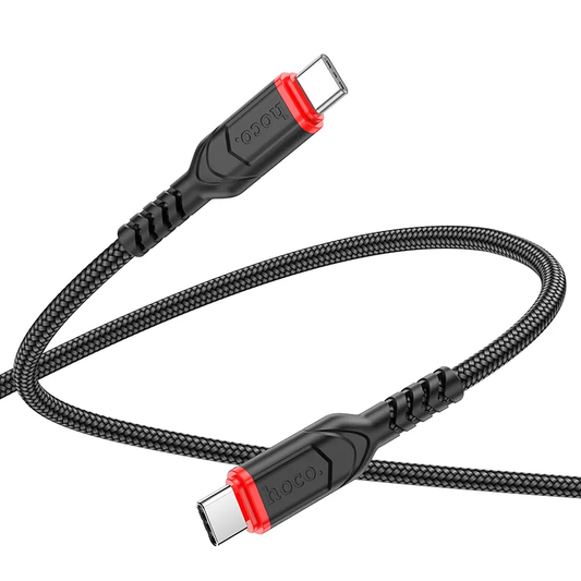 Kabel do przesyłu danych i ładowania USB-C - USB-C HOCO X59 Victory, 60W, 3m, Czarny