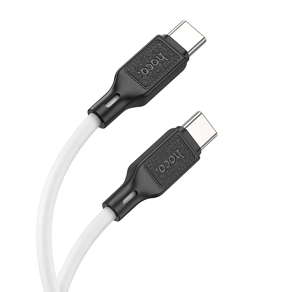 Kabel do przesyłu danych i ładowania USB-C - USB-C HOCO X90, 60W, 1m, biały