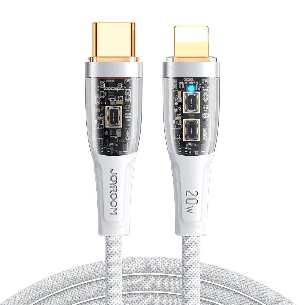 Kabel do przesyłu danych i ładowania USB-C - Lightning Joyroom S-CL020A3, 20W, 1,2m, biały