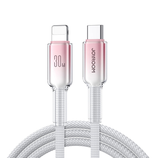 Kabel do danych i ładowania USB-C - Lightning Joyroom S-A42, 30W, 1,2m, biały