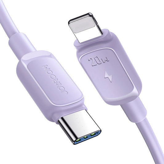 Kabel do danych i ładowania USB-C - Lightning Joyroom S-A14, 20W, 1,2m, Fioletowy