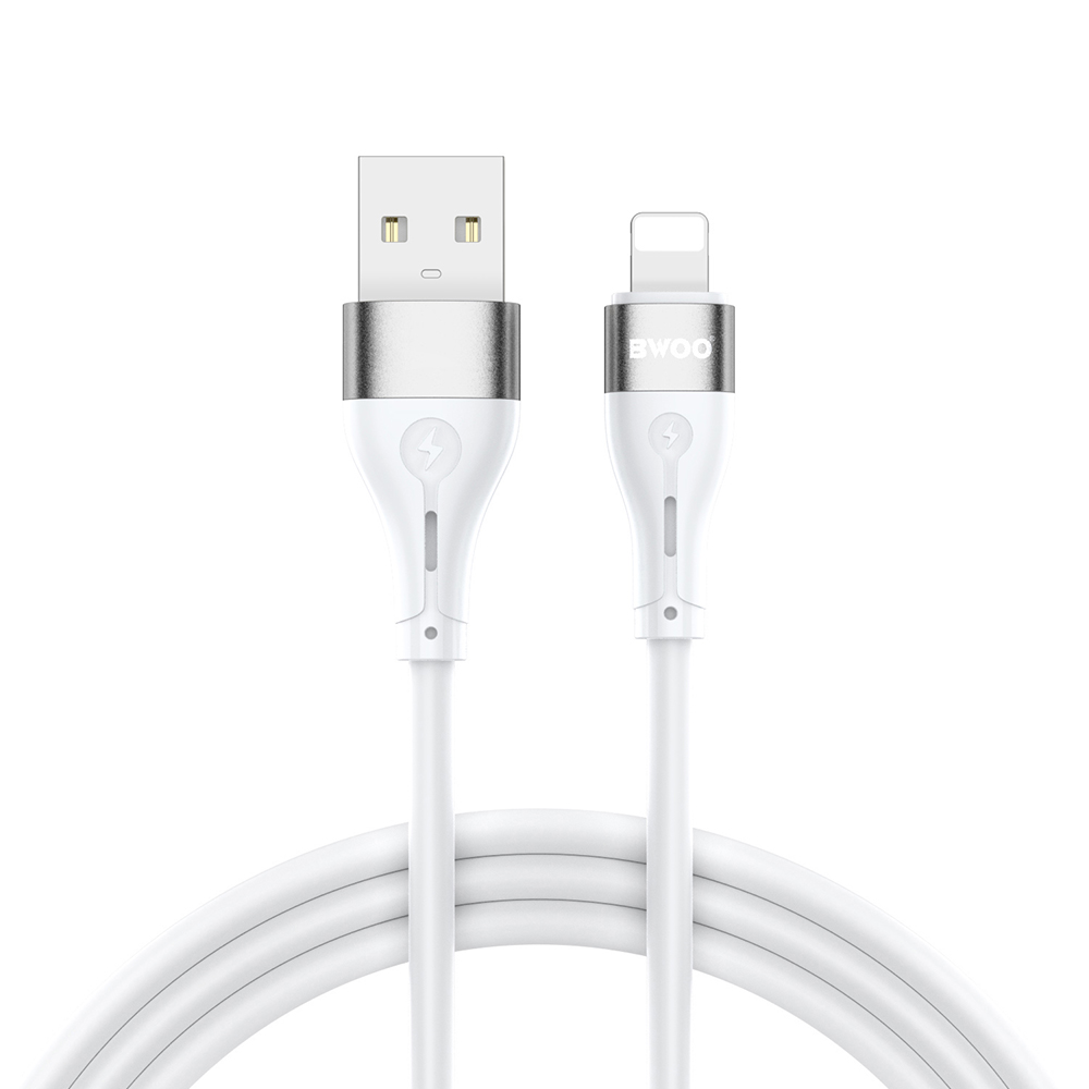 Kabel do przesyłu danych i ładowania USB-A - Lightning BWOO X280L, 15W, 1m, biały