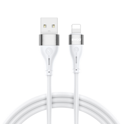 Kabel do przesyłu danych i ładowania USB-A - Lightning BWOO X280L, 15W, 1m, biały