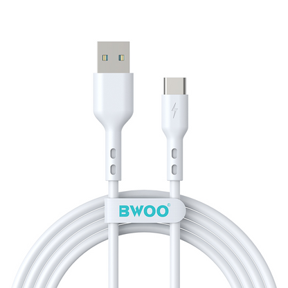Kabel do przesyłu danych i ładowania USB-A - USB-C BWOO BO-X172C-2M, 15W, 2m, biały