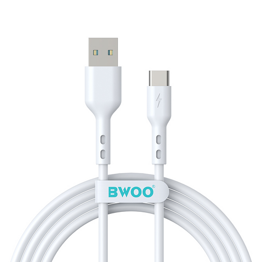 Kabel do przesyłu danych i ładowania USB-A - USB-C BWOO BO-X172C-2M, 15W, 2m, biały
