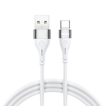 USB-A to USB-C Data and Charging Cable BWOO X280C, 15W, 1m, White