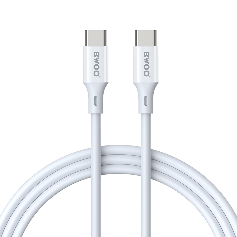 Kabel do przesyłu danych i ładowania USB-C - USB-C BWOO BO-X283CC-2M, 60W, 2m, biały