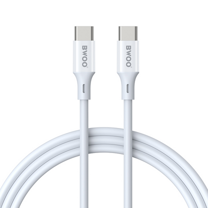 Kabel do przesyłu danych i ładowania USB-C - USB-C BWOO BO-X283CC-2M, 60W, 2m, biały