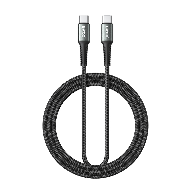 Kabel do przesyłu danych i ładowania USB-C - USB-C BWOO BO-X288C-C, 60W, 1m, Czarny