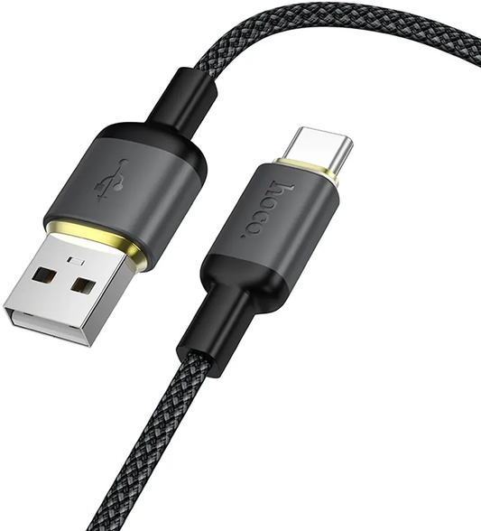 Kabel do danych i ładowania USB-A - USB-C HOCO X128 Benefit, 36W, 1m, Czarny