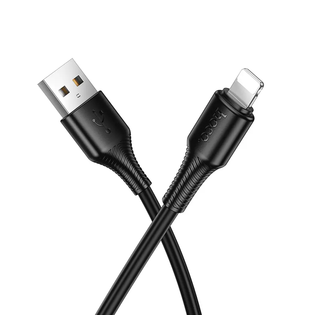 USB-A to Lightning Data and Charging Cable HOCO X120, 18W, 1m, Black
