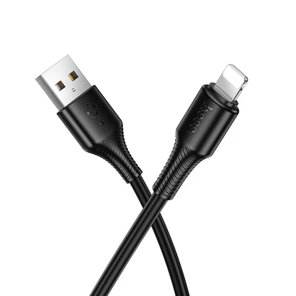 USB-A to Lightning Data and Charging Cable HOCO X120, 18W, 1m, Black