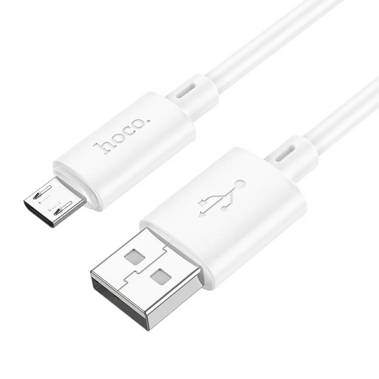 Kabel do danych i ładowania USB-A - microUSB HOCO X88, 18W, 2m, biały