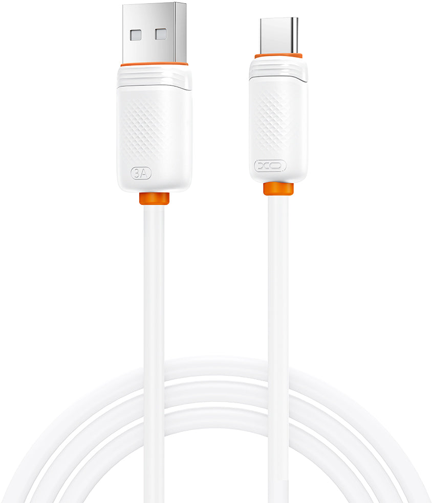 Kabel do przesyłu danych i ładowania USB-A - USB-C XO Design NB302, 18W, 1m, biały
