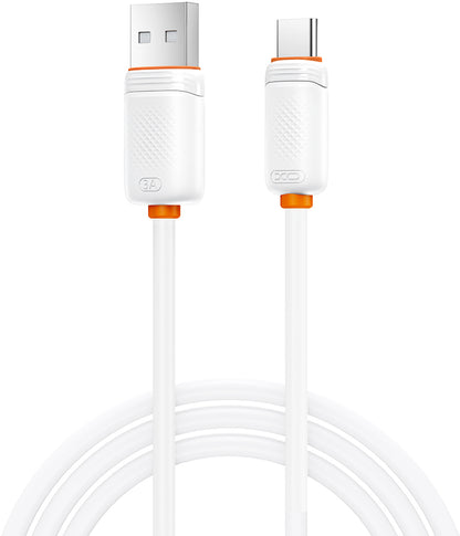 Kabel do przesyłu danych i ładowania USB-A - USB-C XO Design NB302, 18W, 1m, biały