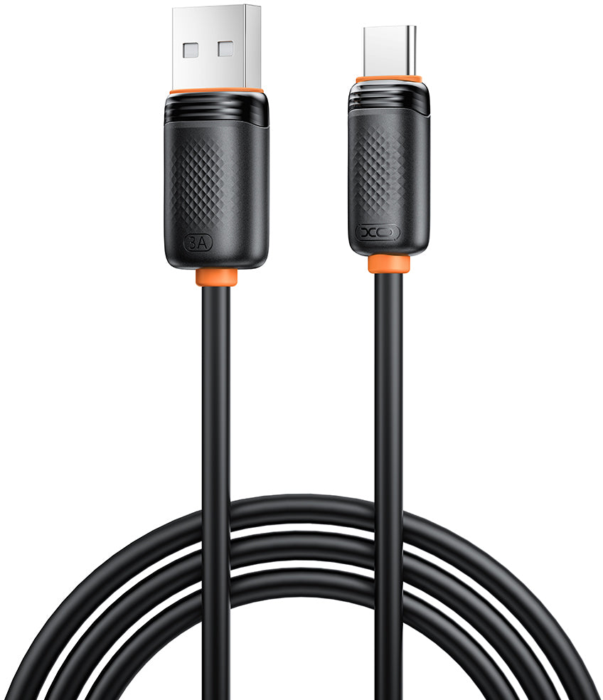 Kabel do przesyłu danych i ładowania USB-A - USB-C XO Design NB302, 18W, 1m, Czarny