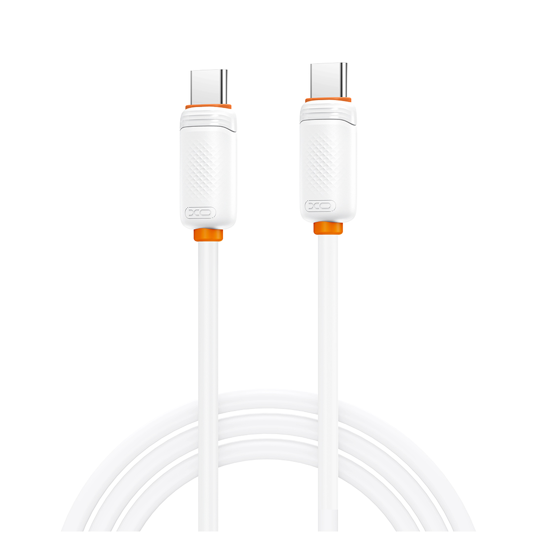 Kabel do przesyłu danych i ładowania USB-C - USB-C XO Design NB-Q298, 240W, 1m, biały