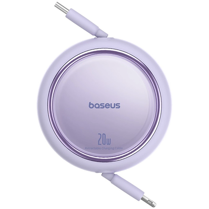 Kabel do przesyłu danych i ładowania USB-C - Lightning Baseus Free2Pull Mini Retractable, 20W, Fioletowy P10364501511-00