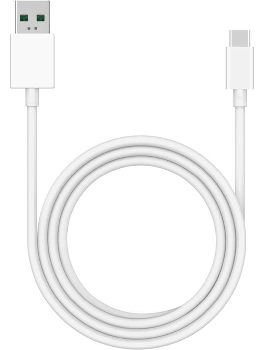 Kabel do przesyłania danych i ładowania USB-A - USB-C Oppo DL154, 1m, biały 611602000020