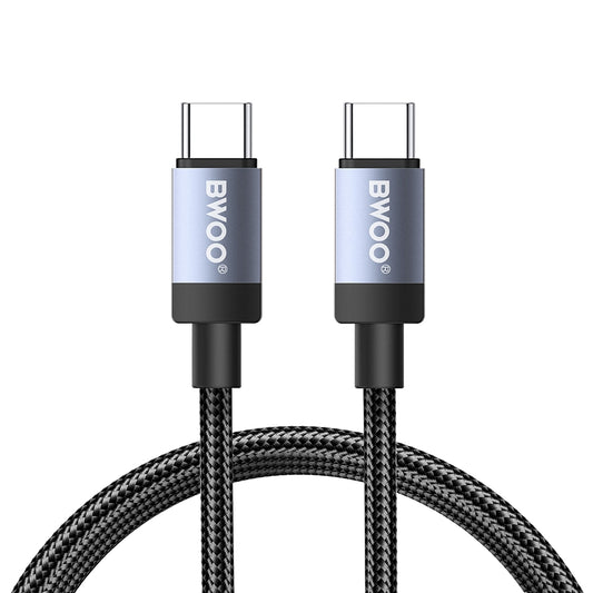 Kabel do przesyłania danych i ładowania USB-C - USB-C BWOO BO-X401CC, 65W, 1m, Czarny