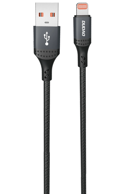 Kabel do danych i ładowania USB-A - Lightning Dudao L3SL, 30W, 1,2m, Czarny