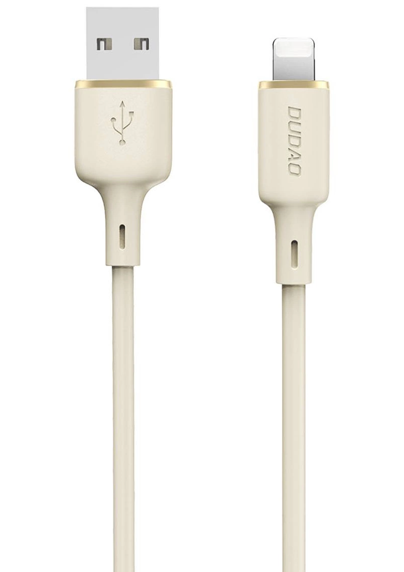Kabel do przesyłu danych i ładowania USB-A - Lightning Dudao L7SL, 18W, 1m, Beżowy
