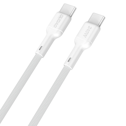 Kabel do przesyłu danych i ładowania USB-C - USB-C Dudao L9C Max, 240W, 1,2m, biały
