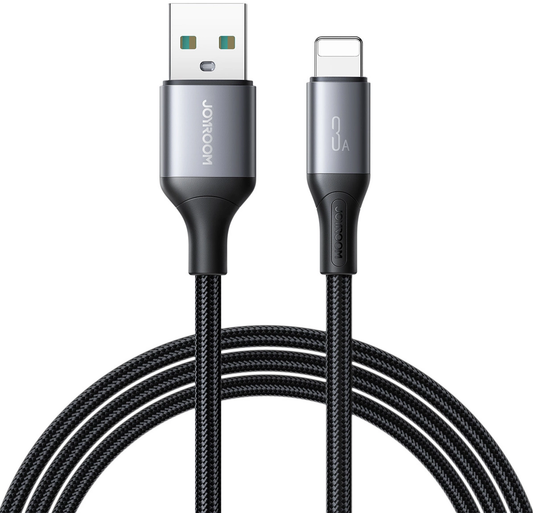 Kabel do przesyłania danych i ładowania USB-A - Lightning Joyroom S-A28 Flash, 18W, 1m, czarny