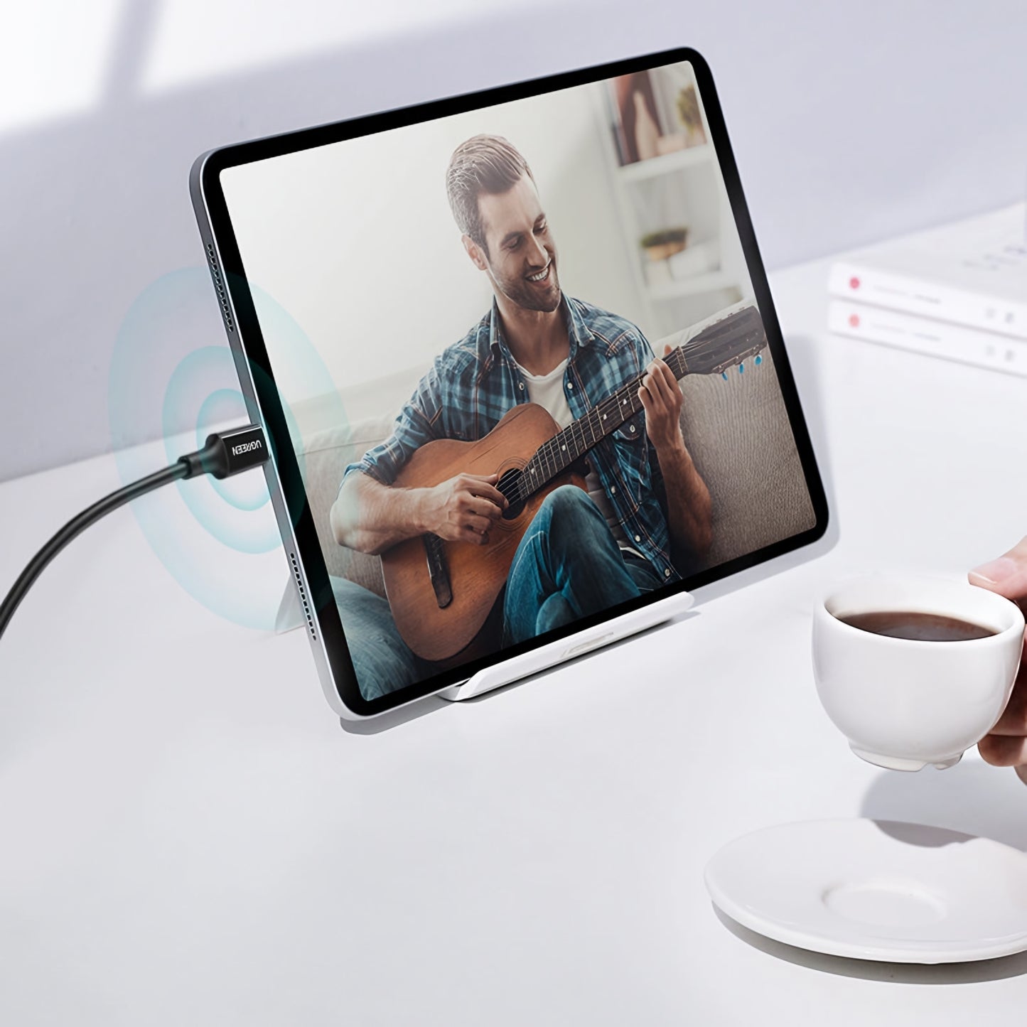 Kabel do danych i ładowania USB-C - USB-C UGREEN US300, 100W, 2m, Biały