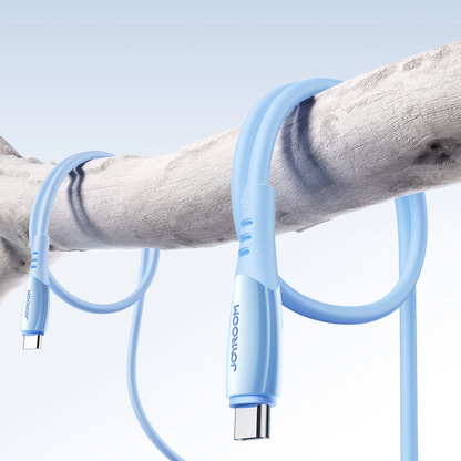 Kabel do danych i ładowania USB-C - USB-C Joyroom S-A59 Vibrant, 60W, 1.2m, Niebieski
