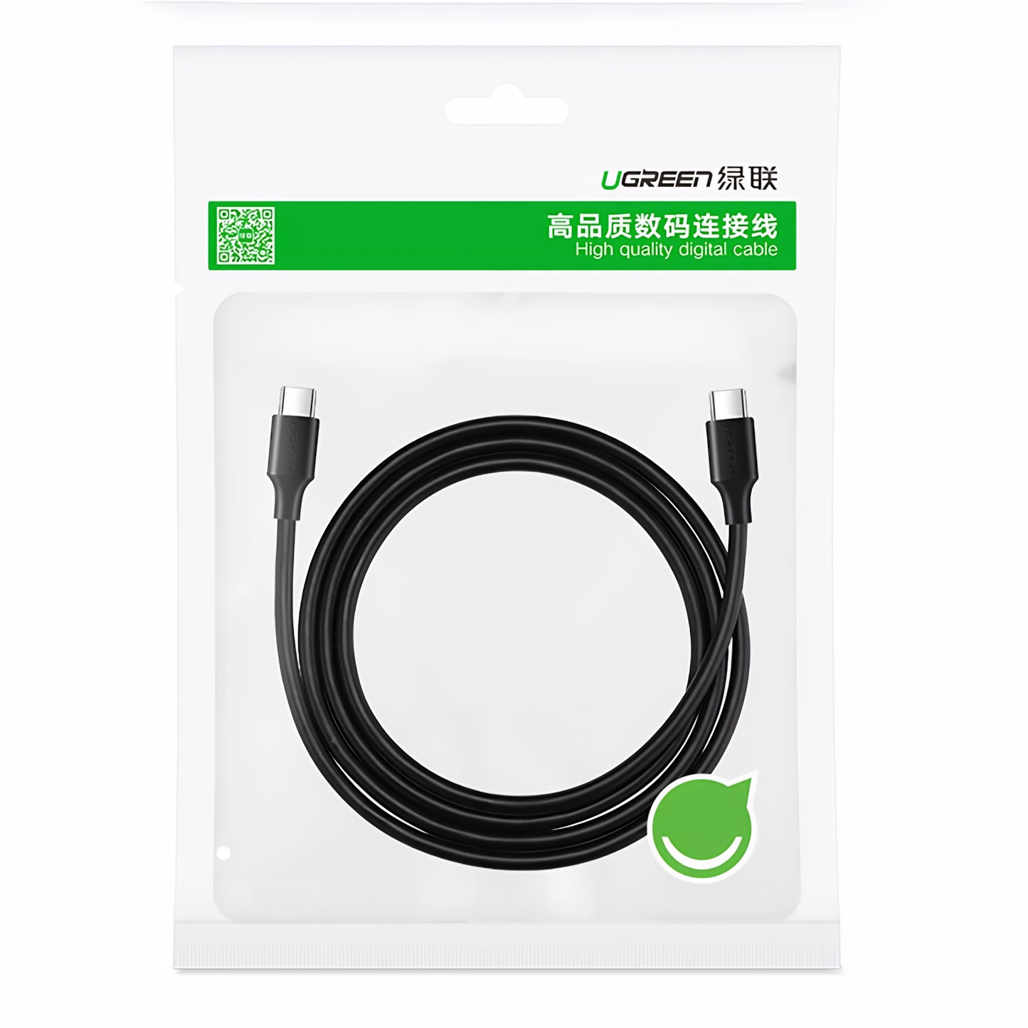 Kabel do danych i ładowania USB-C - USB-C UGREEN US286, 60W, 3m, Czarny