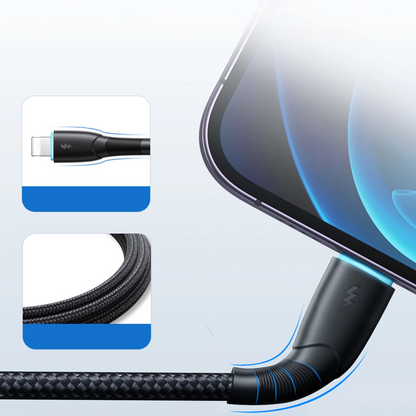 Kabel do transmisji danych i ładowania USB-A – Lightning Joyroom SA32-AL3, 18 W, 1 m, czarny