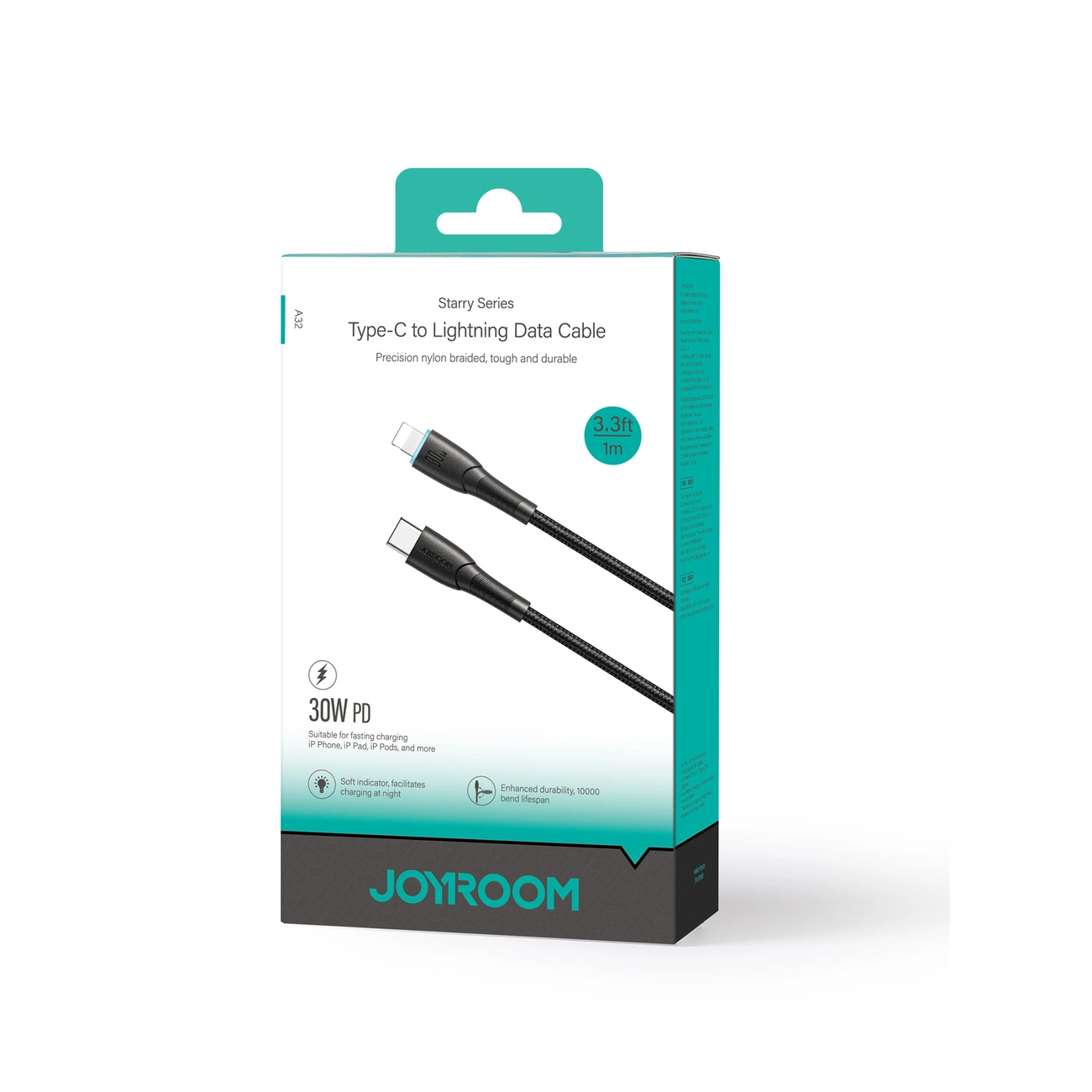 Kabel do danych i ładowania USB-C - Lightning Joyroom S-A32, 30W, 1m, Czarny