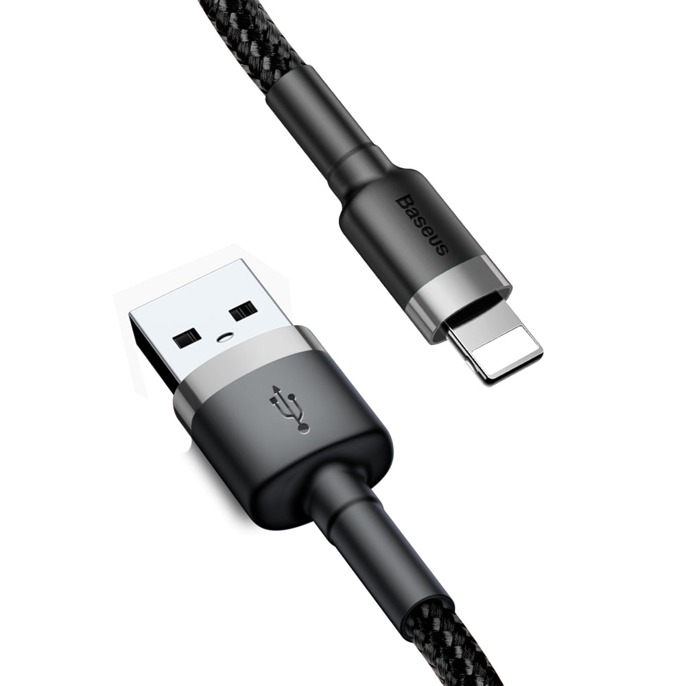 Kabel do ładowania i transmisji danych USB-A - Lightning Baseus Cafule, 18W, 1m, szary CALKLF-BG1