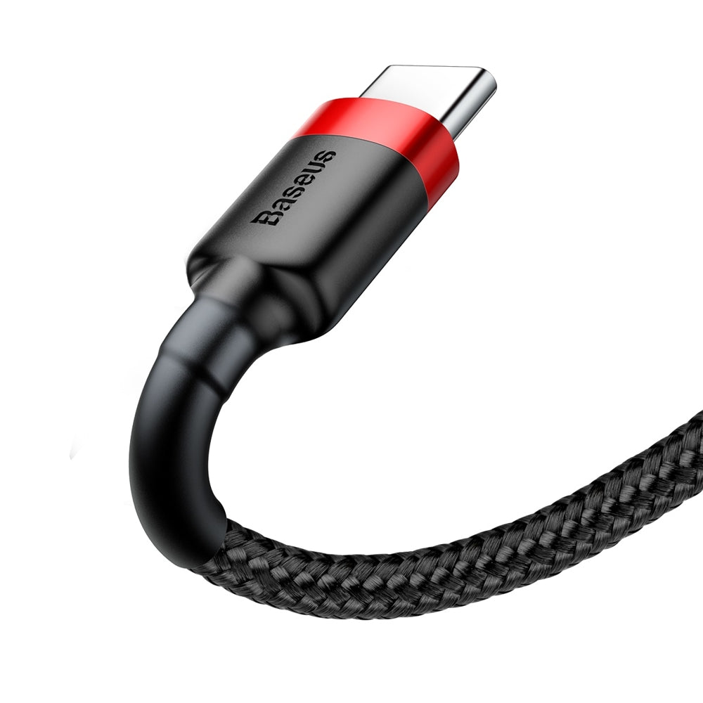 Kabel do transmisji danych i ładowania USB-A - USB-C Baseus Cafule, 60 W, 1 m, czerwony CATKLF-B91