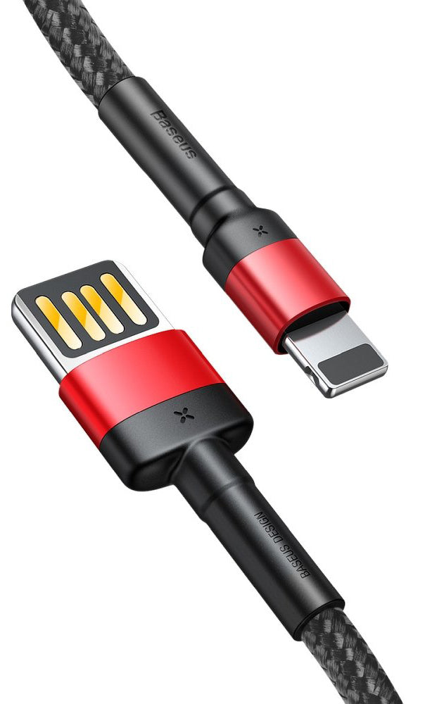 Kabel do ładowania i transmisji danych USB-A - Lightning Baseus Cafule, 18W, 1m, czerwony CALKLF-G91 