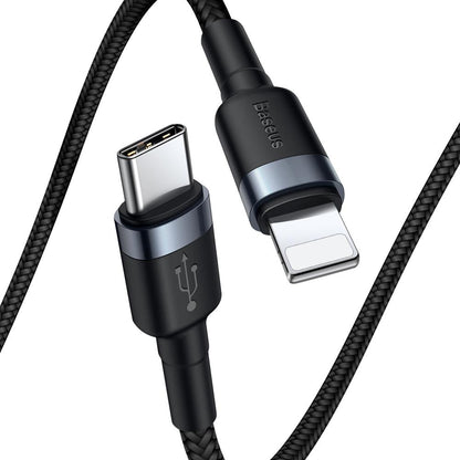 Kabel do ładowania i transmisji danych USB-C - Lightning Baseus Cafule, 18 W, 1 m, szary CATLKLF-G1 CATLKLF-G1