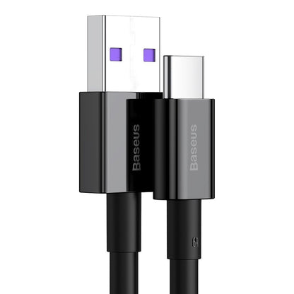 Kabel do ładowania i transmisji danych USB-A - USB-C Baseus Superior Series, 66 W, 1 m, czarny CATYS-01