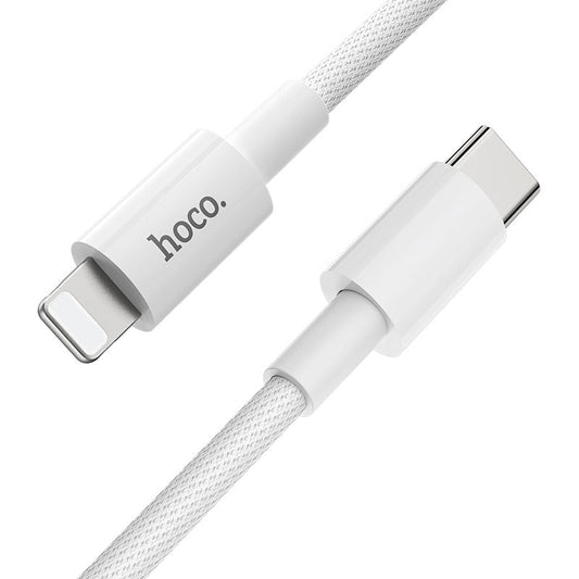 Kabel do danych i ładowania USB-C - Lightning HOCO X56, 20W, 1m, Biały