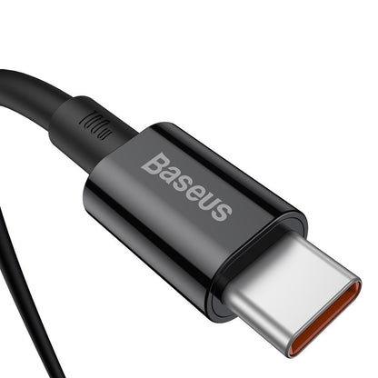 Kabel USB-C do ładowania i transmisji danych - USB-C Baseus Superior Series, 100W, 1m, czarny CATYS-B01