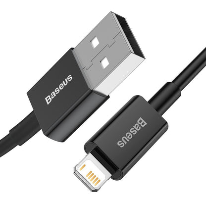 Kabel do ładowania i transmisji danych USB-A - Lightning Baseus Superior Series, 20W, 1m, czarny CALYS-A01