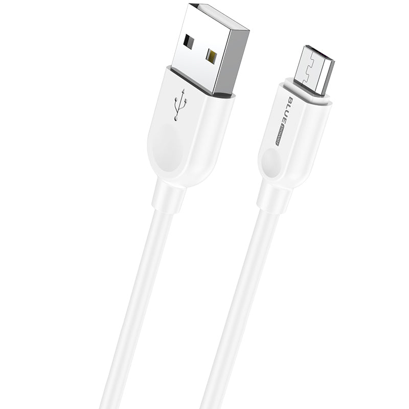 Kabel USB-A do microUSB do transmisji danych i ładowania BLUE Power BM2BX14 LinkJet, 18 W, 2 m, biały