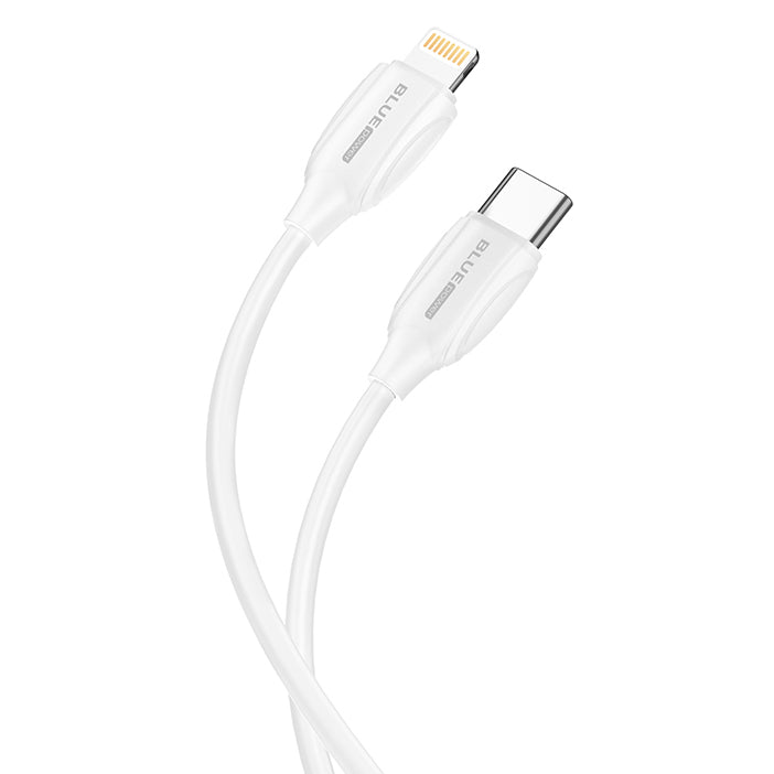 Kabel USB-C - Lightning do ładowania i transmisji danych BLUE Power B1BX19, 18 W, 1 m, biały